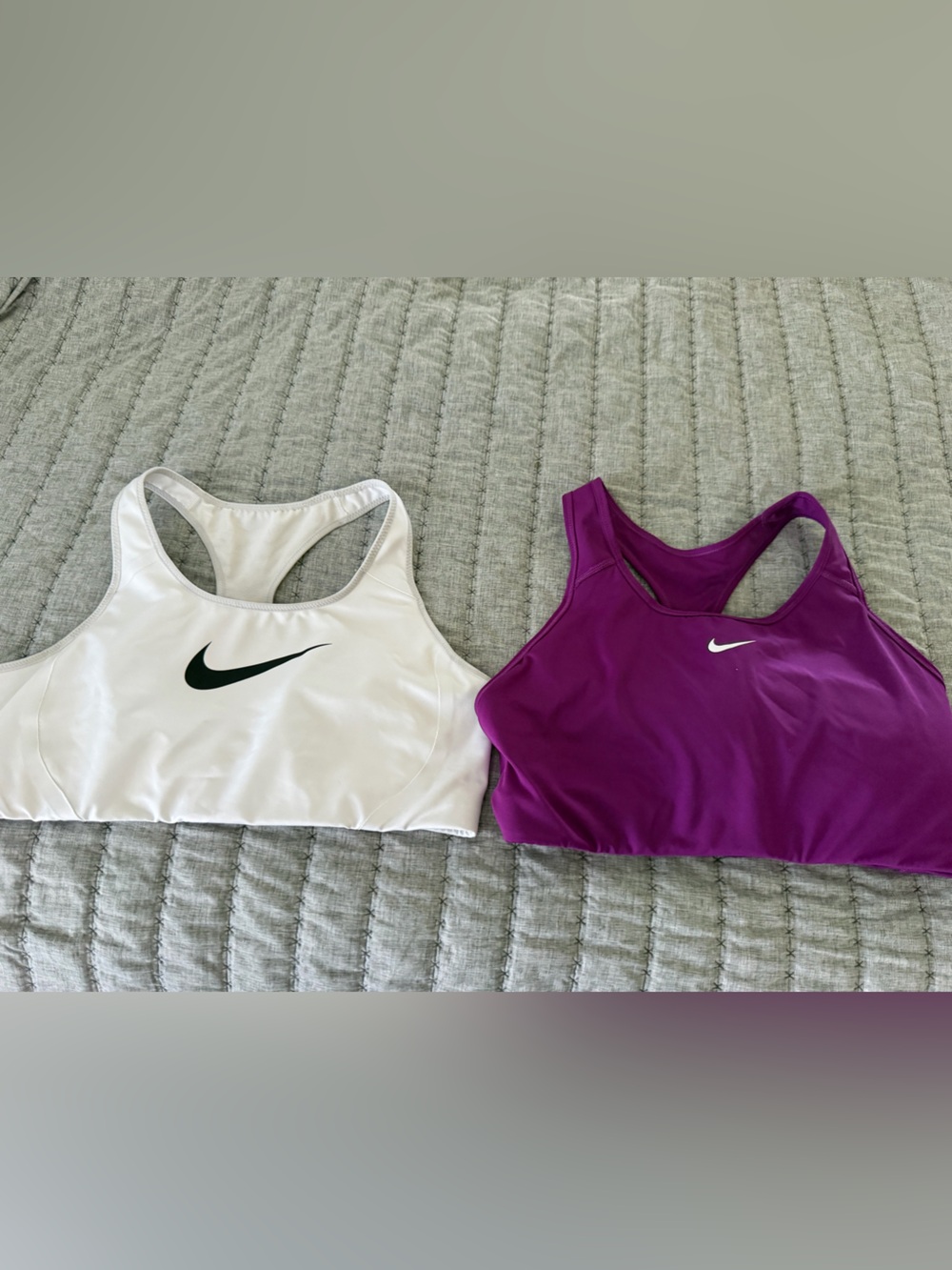 Nike Women’s Racerback Sports Bras - White & Purple